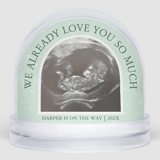 Ultrasound We Love You Already Keepsake Schneekugeln (Vorderseite)