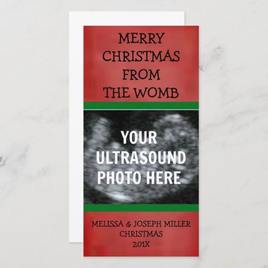Ultrasounds Foto Weihnachtskarte Feiertagskarte (Vorne/Hinten)