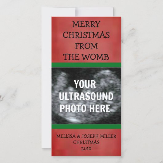 Ultrasounds Foto Weihnachtskarte Feiertagskarte (Vorderseite)