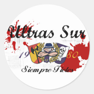 ULTRASSUR ultras sur Real Madrid Runder Aufkleber