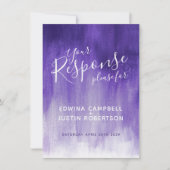 Ultraviolet abstrakt moderne Hochzeitsantwort UAWG Einladung (Vorderseite)