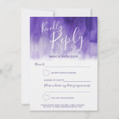 Ultraviolet abstrakt moderne Hochzeitsantwort UAWG Einladung (Rückseite)