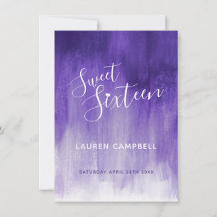 Ultraviolet abstrakte moderne Kunst, süße 16 RSVP- Einladung