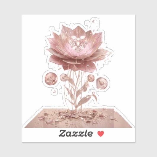 Ultraviolet Infinite Neon Blossom Vinyl Sticker (Blatt)