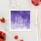 Ultraviolett abstrakte moderne Kunst süß 16 Geburt Serviette (Beispiel)