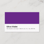 Ultraviolett | "Bold, Beautiful and Unique" Farbe Visitenkarte (Vorderseite)