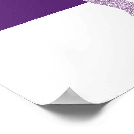 Ultraviolett-Glitzer-Ballerina Moderne Kunstposter Poster (Ecke)