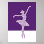 Ultraviolett-Glitzer-Ballerina Moderne Kunstposter Poster (Vorne)