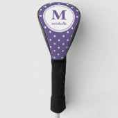 Ultraviolett | Golf | DOT personalisierte Monogram Golf Headcover (Vorderseite)