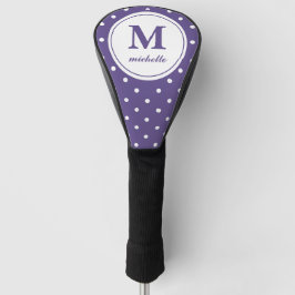 Ultraviolett | Golf | DOT personalisierte Monogram Golf Headcover