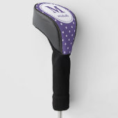 Ultraviolett | Golf | DOT personalisierte Monogram Headcover (angewinkelt)