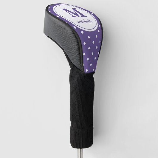 Ultraviolett | Golf | DOT personalisierte Monogram Headcover (angewinkelt)