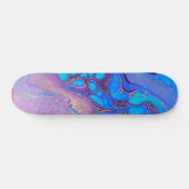 Ultraviolett-helles Abstraktes Marmor Kunst Skateboard (Horizontal)