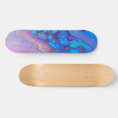 Ultraviolett-helles Abstraktes Marmor Kunst Skateboard (Horizontal)
