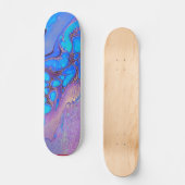 Ultraviolett-helles Abstraktes Marmor Kunst Skateboard (Vorderseite)