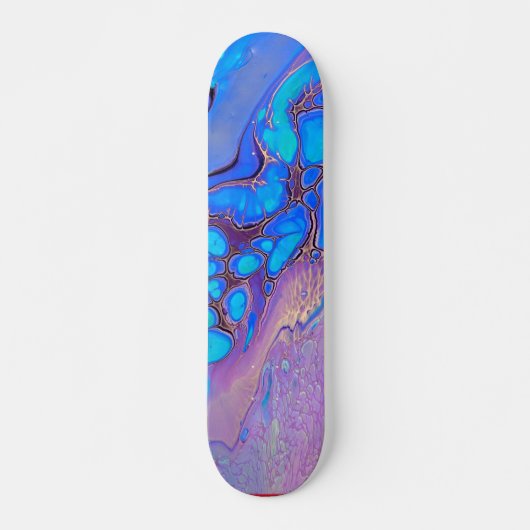 Ultraviolett-helles Abstraktes Marmor Kunst Skateboard (Vorne)