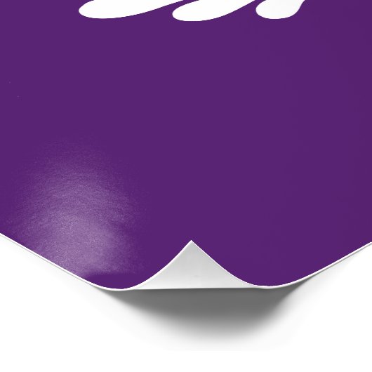 Ultraviolett-Kaffeeschild Poster (Ecke)