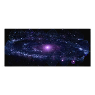 Ultraviolett-Lila Andromeda-Galaxie Fotodruck