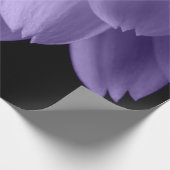 Ultraviolett lila Blume-Blätter schwarz Geschenkpapier (Ecke)