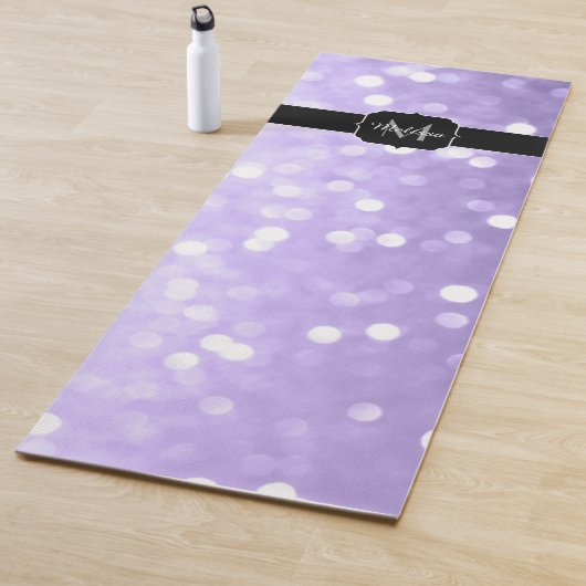 Ultraviolett-lila funkelnd-Bügelmonogramm Yogamatte (Beispiel)