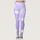 Ultraviolett lila funkelnd Bukett Abstrakt Leggings (Vorderseite)