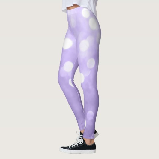 Ultraviolett lila funkelnd Bukett Abstrakt Leggings (Links)