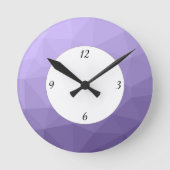 Ultraviolett-lila geometrische Masche Runde Wanduhr (Vorderseite)