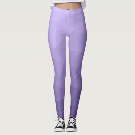 Ultraviolett lila geometrisches Messmuster Leggings (Vorderseite)
