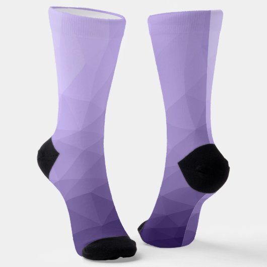 Ultraviolett lila geometrisches Messmuster Socken (Gewinkelt)