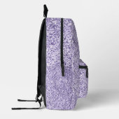 Ultraviolett lila Glitzer-Funkeln Monogramm Bedruckter Rucksack (Links)