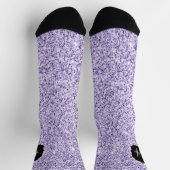 Ultraviolett lila Glitzer-Funkeln Monogramm Socken (Oben)