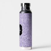 Ultraviolett lila Glitzer-Funkeln Monogramm Trinkflasche (Links)