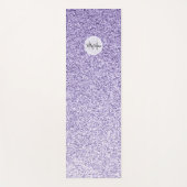 Ultraviolett lila Glitzer-Funkeln Monogramm Yogamatte (Vorderseite)