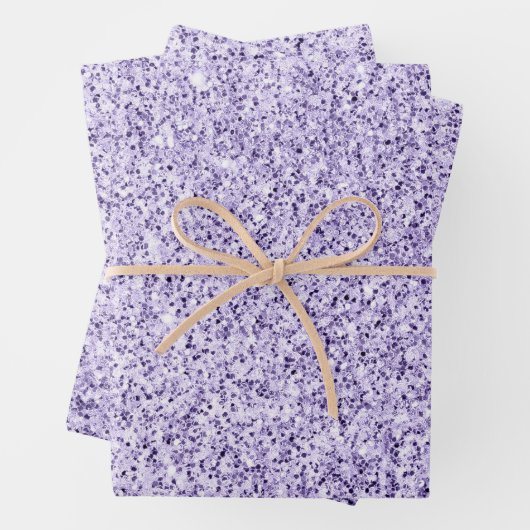 Ultraviolett-lila Glitzer-Glitzern Geschenkpapier Set (Beispiel)
