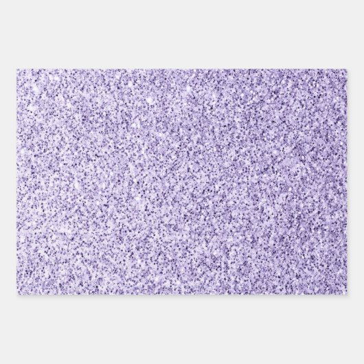 Ultraviolett-lila Glitzer-Glitzern Geschenkpapier Set (Vorderseite)