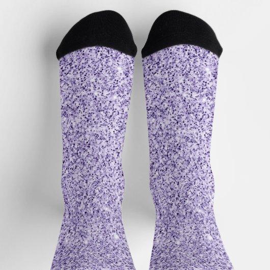 Ultraviolett-lila Glitzer-Glitzern Socken (Oben)