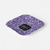 Ultraviolett lila Glitzer Glitzern Sweet 16 Pappteller (Gewinkelt)