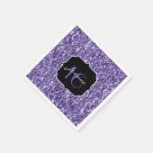 Ultraviolett lila Glitzer Glitzern Sweet 16 Serviette (Ecke)