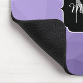 Ultraviolett-lila Maschenmuster Monogram Mousepad (Ecke)
