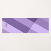 Ultraviolett lila, moderne geometrische Linie Mono Yogamatte (Vorderseite (Horizontal))