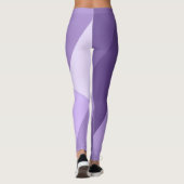 Ultraviolett lila, moderne geometrische Linien Leggings (Rückseite)