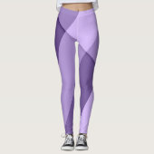 Ultraviolett lila, moderne geometrische Linien Leggings (Vorderseite)