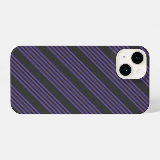 Ultraviolett- und Holzkohle-5-Streifen-Muster iPhone Hülle (Rückseite (Horizontal))