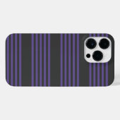 Ultraviolett- und Holzkohle-5-Streifen-Muster iPhone Hülle (Rückseite (Horizontal))