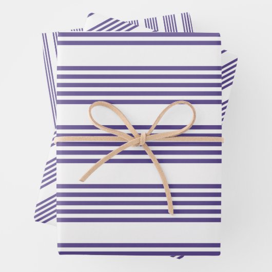Ultraviolett und weiß, fünf Streifen Geschenkpapier Set (Beispiel)