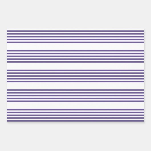 Ultraviolett und weiß, fünf Streifen Geschenkpapier Set (Vorderseite)