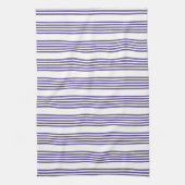 Ultraviolett und weiß, fünf Streifen Geschirrtuch (Vertikal)