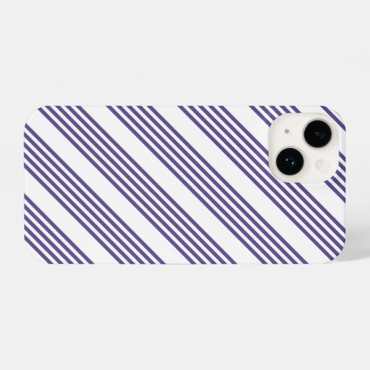 Ultraviolett und weiß, fünf Streifen iPhone Hülle (Rückseite (Horizontal))