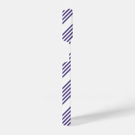 Ultraviolett und weiß, fünf Streifen iPhone Hülle (Rechte Seite)