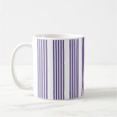 Ultraviolett und weiß, fünf Streifen Kaffeetasse (Links)